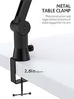 Vista 3 de SUNMON HyperX QuadCast - Brazo de micrófono resistente mejorado con filtro HyperX QuadCast Pop, brazo de micrófono giratorio de 360° para QuadCast S