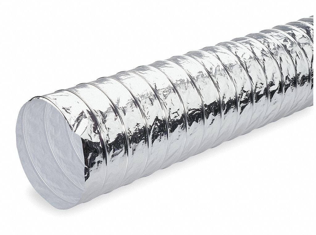 Noninsulated Flexible Duct, 8 In. Dia.