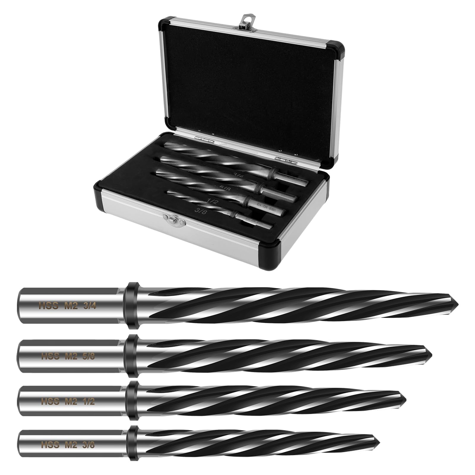 4Pcs Bridge Construction Reamer Drill Bit, 3/8