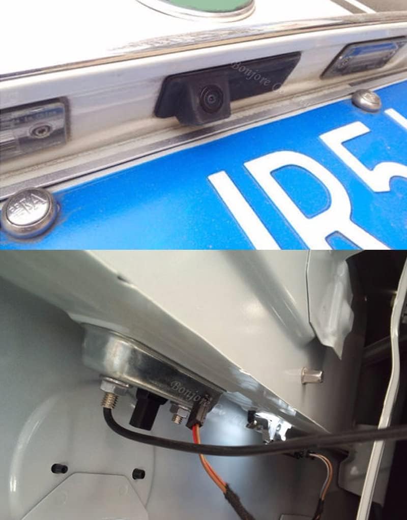 Vlicevrn CCD Car Rear View Camera Trunk Handle with Fish Eye Lens Night Vision Backup Parking Camera Waterproof IP68 Vehicle Camera for Skoda Octavia 2010 2011 2012 2013 2014