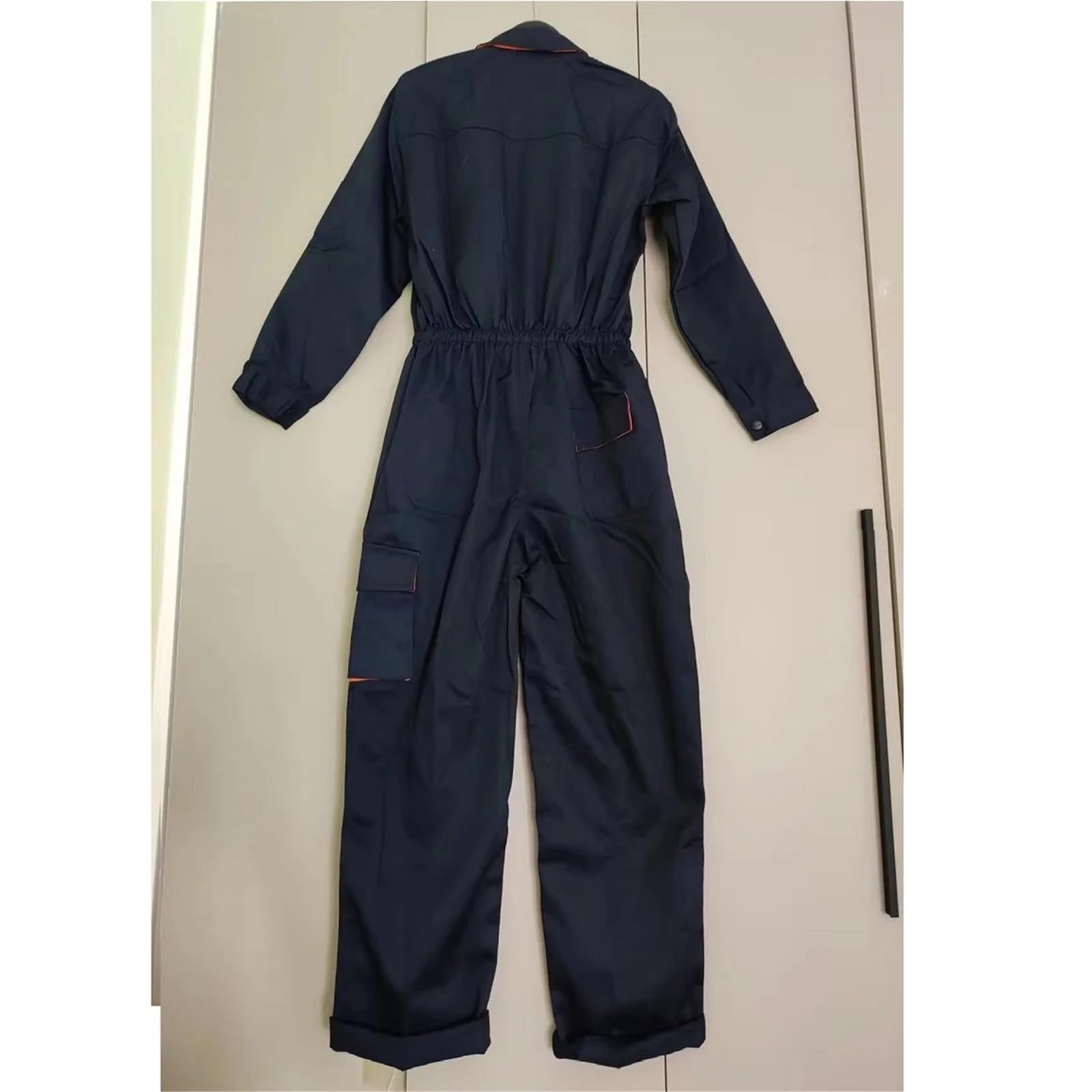Salopette Uomo Jeans Tuta da Lavoro for Uomo e Donna, Tuta, Saldatura, Officina di Riparazione Auto, Uniforme Meccanico, Abbigliamento, Magazzino(Orange,5XL)