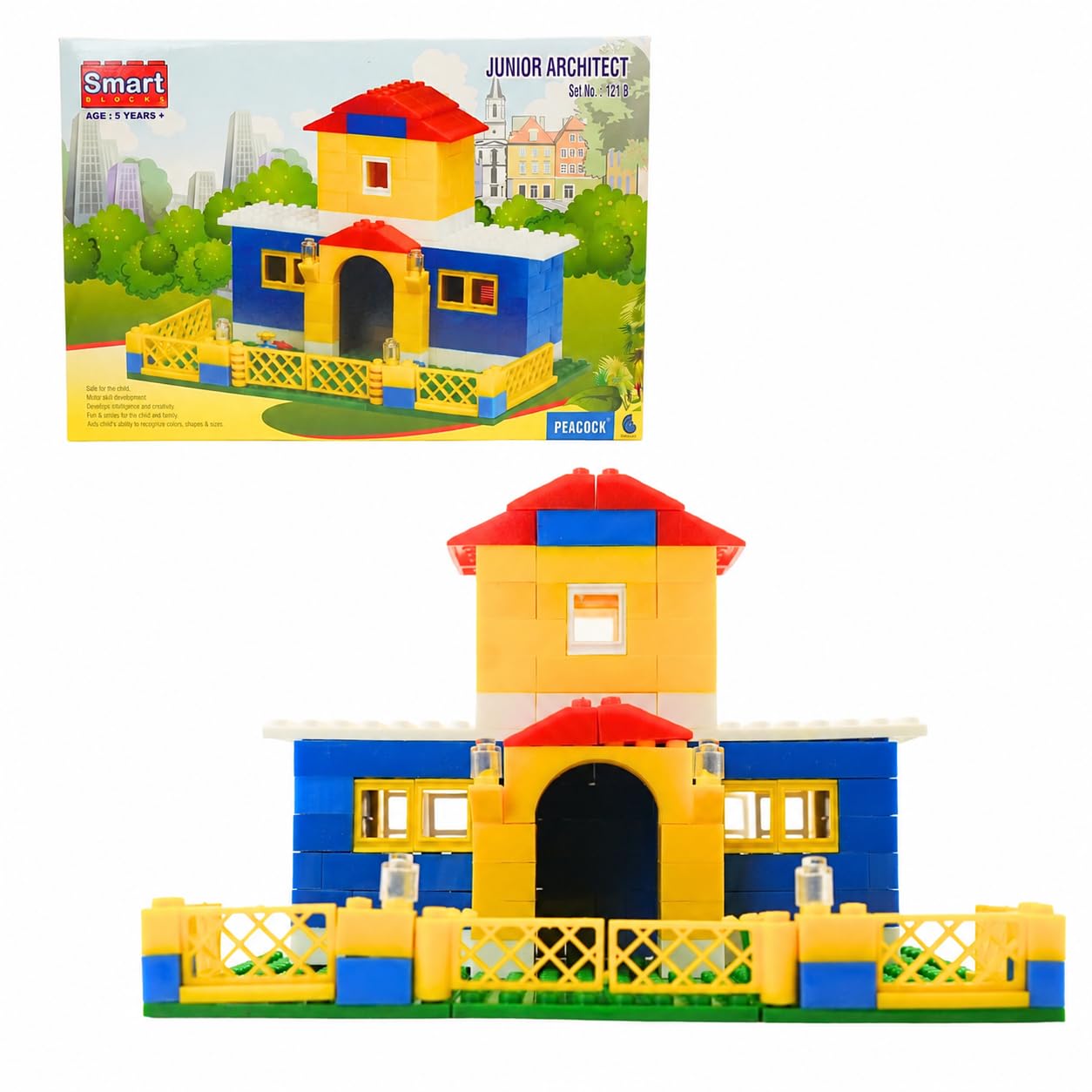 PEACOCK TOYS AND GAMES Multicolor Junior Architect Set Interlocking Blocks for 5+ Age Kids-image-10