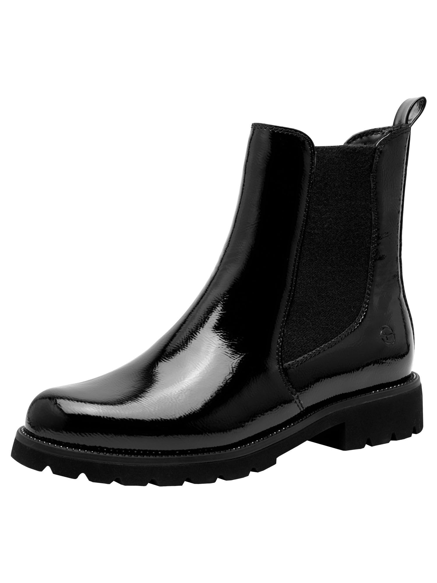 Tamaris Women's Vegan Boots, Black (Black Patent), 39 EU