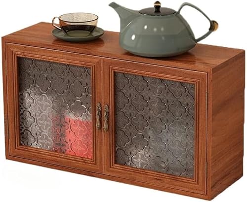 Ghbunuz 食器棚 ミニ キッチン収納棚 カウンター ビンテー アクリル扉収納 便利な 多機能 スパイス 箸 家具 小物 食器収納棚 北欧スタイル 大容量 扉付き 防塵 防湿 (B)