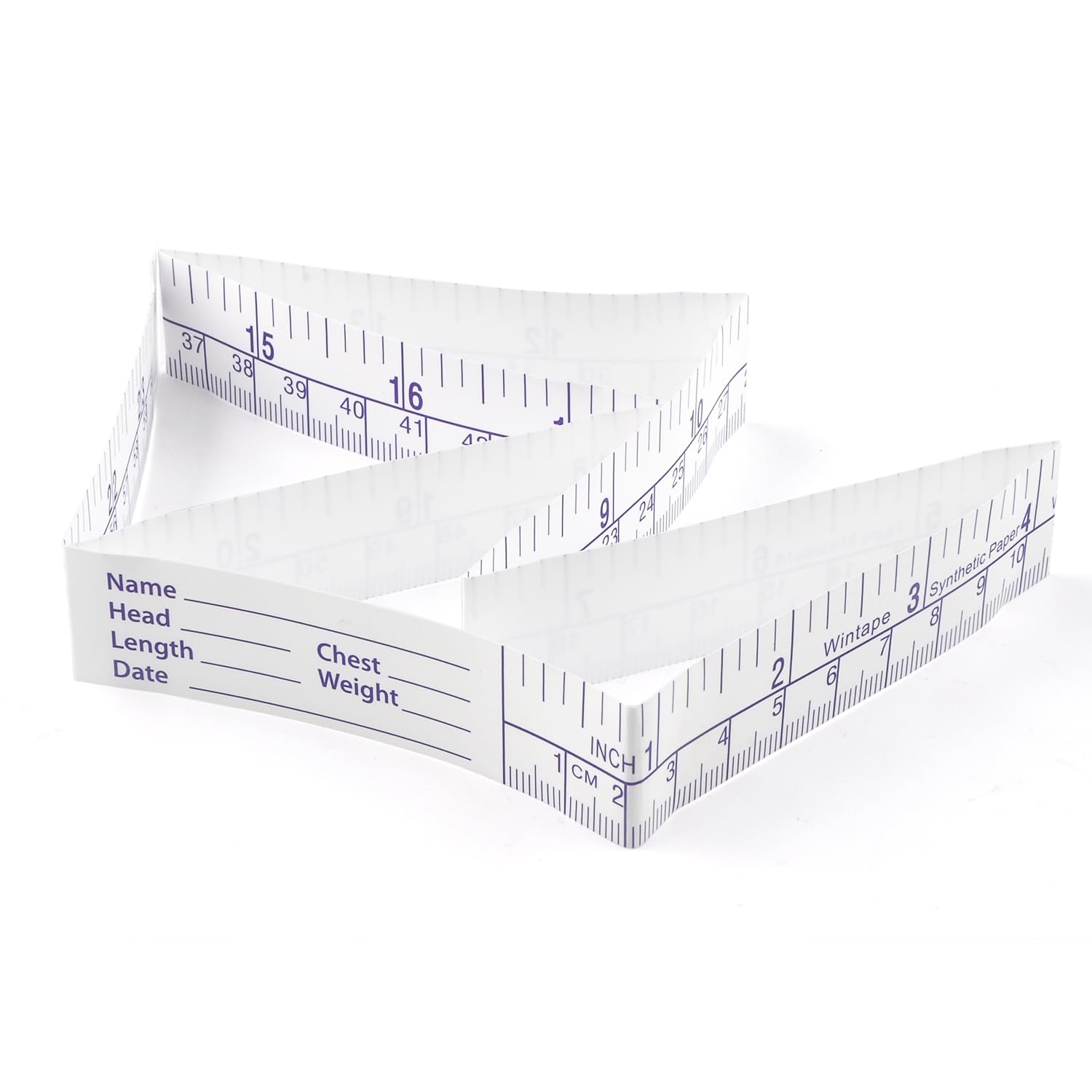 Paquete de 100 cintas métricas de papel de 60 cm, reglas desechables para medir heridas, cinta métrica Educare, herramientas de medición de heridas, regla de medición médica