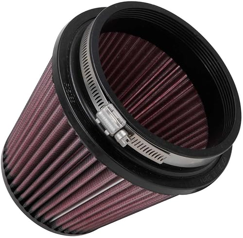 Miniatura 2 de K&N Filtro de aire universal con abrazadera original de alto flujo de por vida alto rendimiento, premium, lavable diámetro de la brida 5 pulgadas,