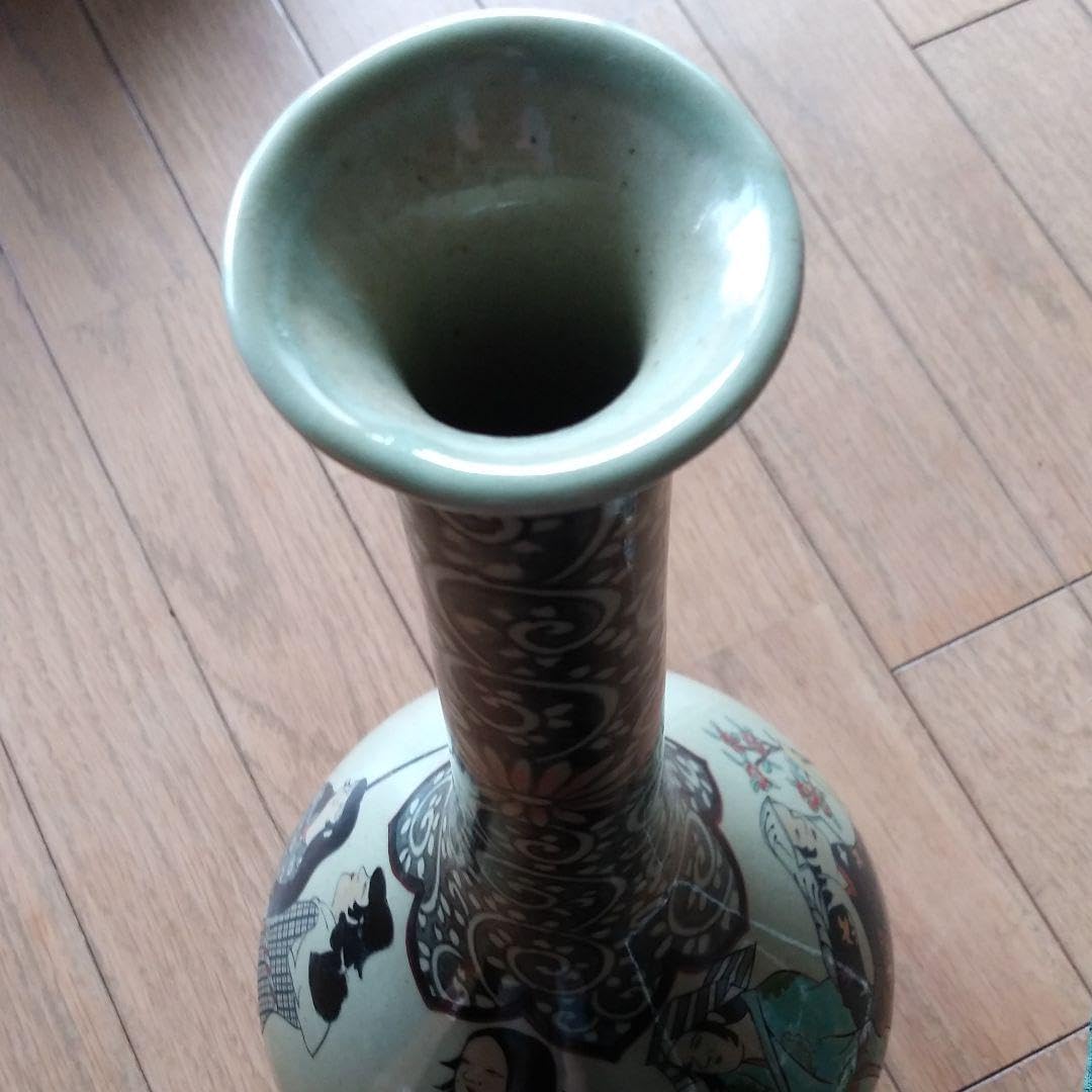 [金森栄一作]銅製:蛍模様花器 金森栄一作]銅製:蛍模様花器