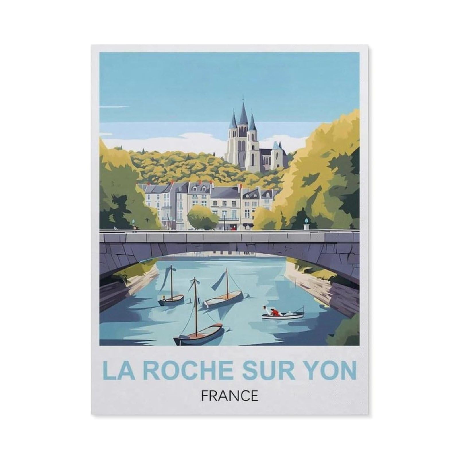 Metal Sign Tin Sign，La Roche Sur Yon France(30x40cm）