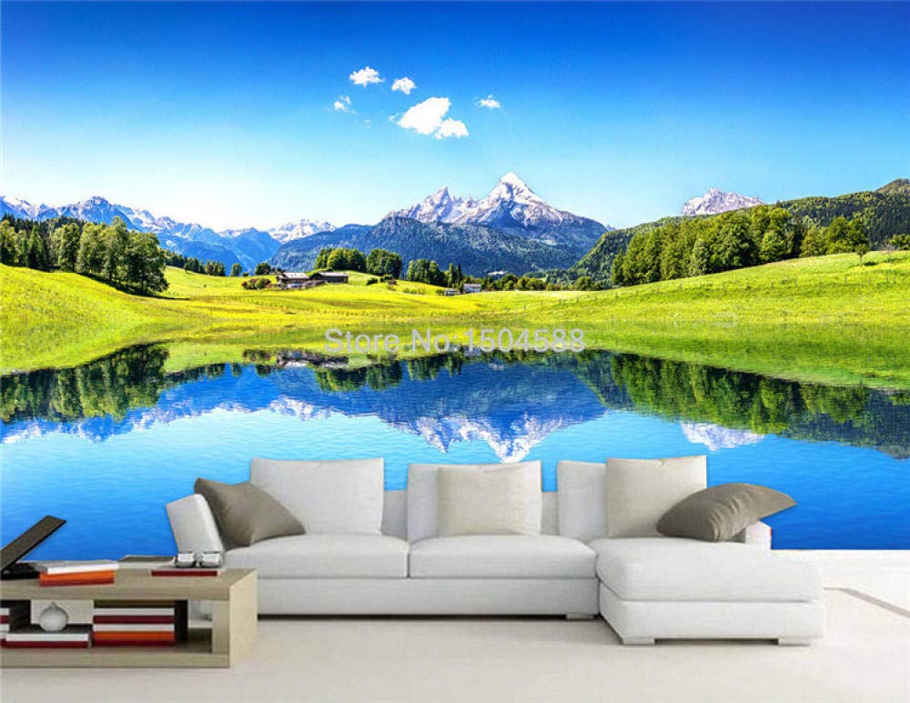 Papier peint mural 3D paysage naturel lac pour décoration chambre