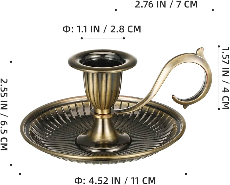 Amazon.com: HOMSFOU Retro Candlestick - Small Zinc Alloy Candle