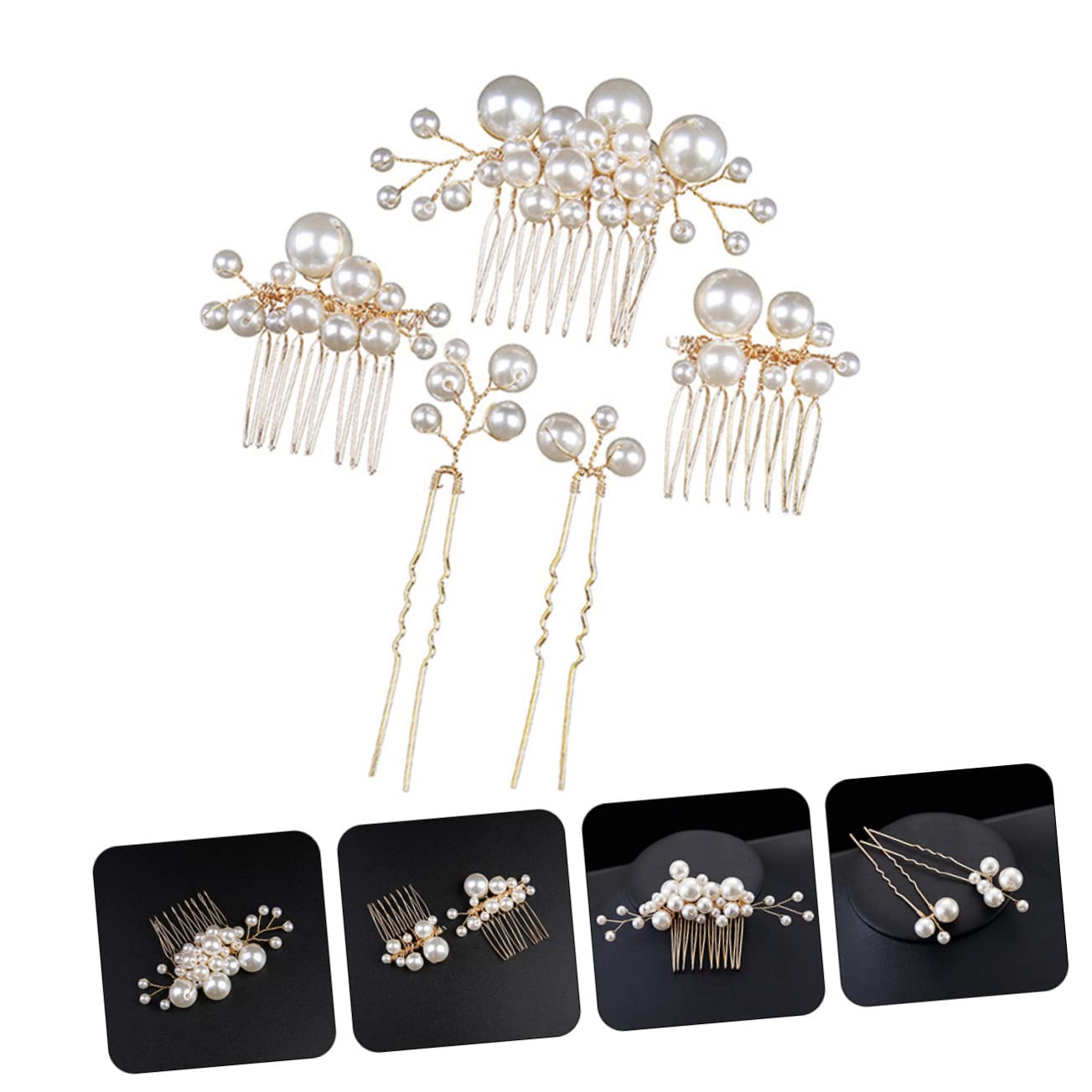 DOITOOL 20stücke Teiliges Braut Haarschmuck Aus Perlen Elegante Hochzeits-haarspangen Für Damen Charmante Hochzeitsaccessoires Für Besondere Anlässe
