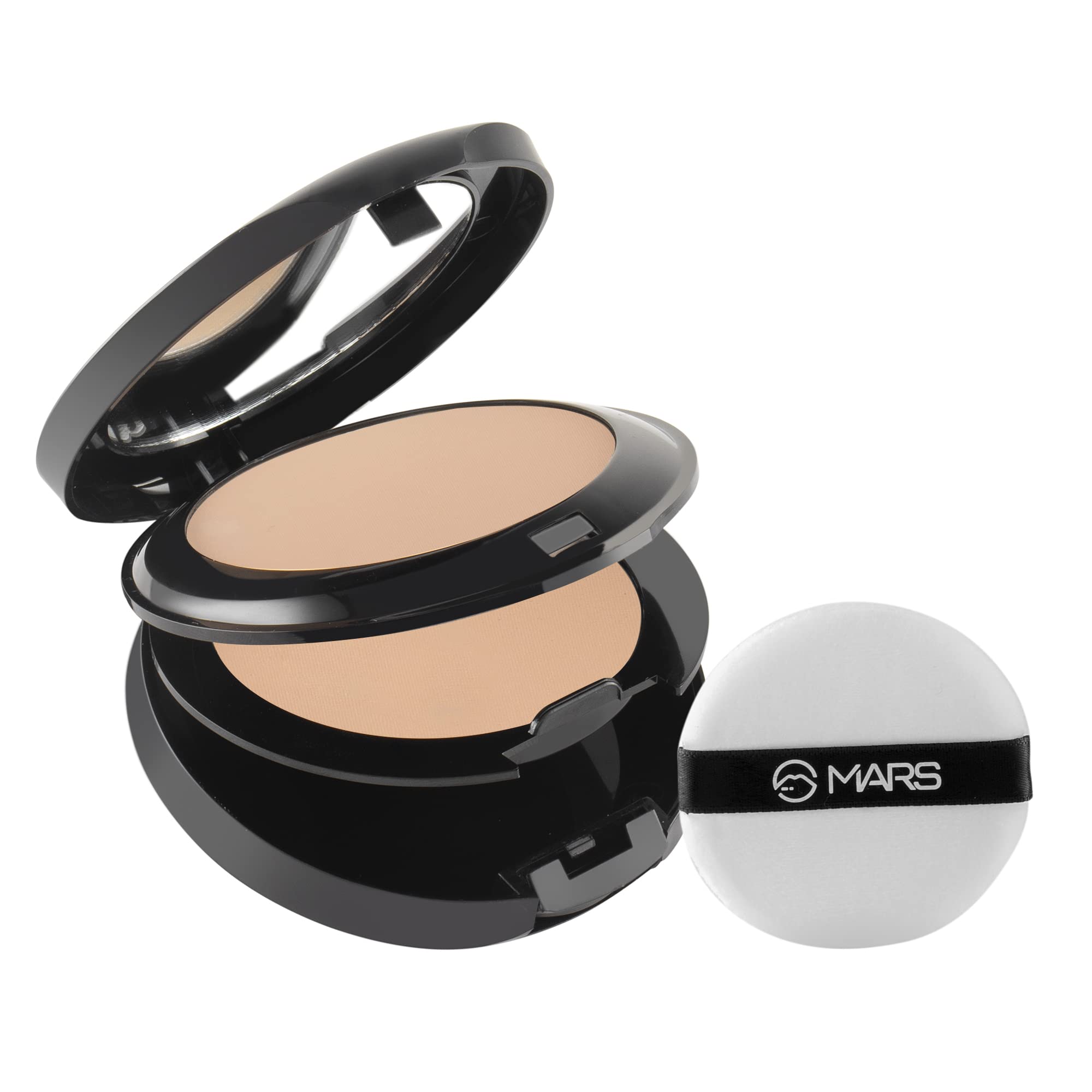 MARS Wonder 2 In 1 Compact With Mirror And Powder Puff | Oil And Sweat Control | Long Lasting Compact Powder For All Skin | Natural Finish (16.0Gm) (Shade-03)