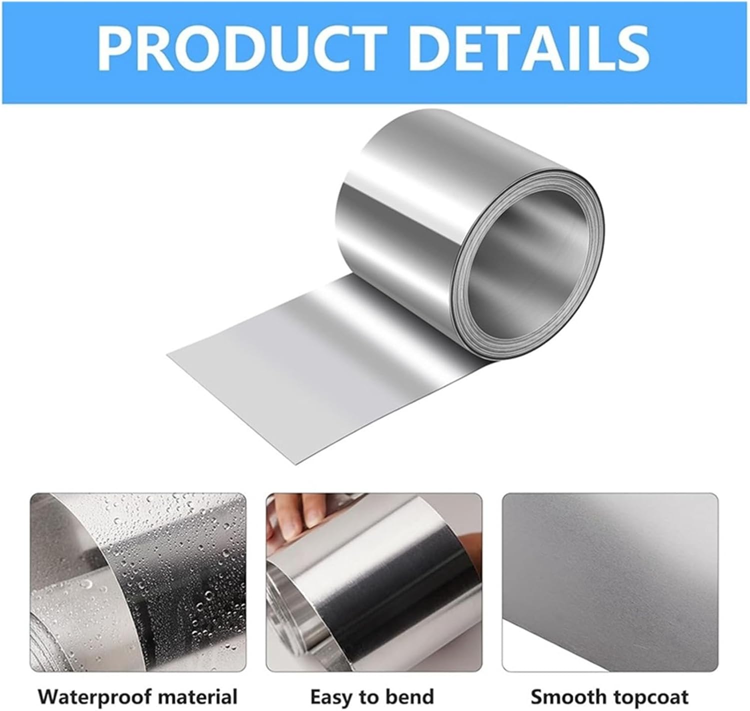 Roof Panels 6In X 10Ft Aluminum Flashing Roll 0.0078"/0.2Mm Sheet