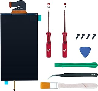 Wigearss Replacement LCD Screen for N Switch Lite, LCD Screen Display Panel Whit Screen Protector Repair kit for Switch Lite