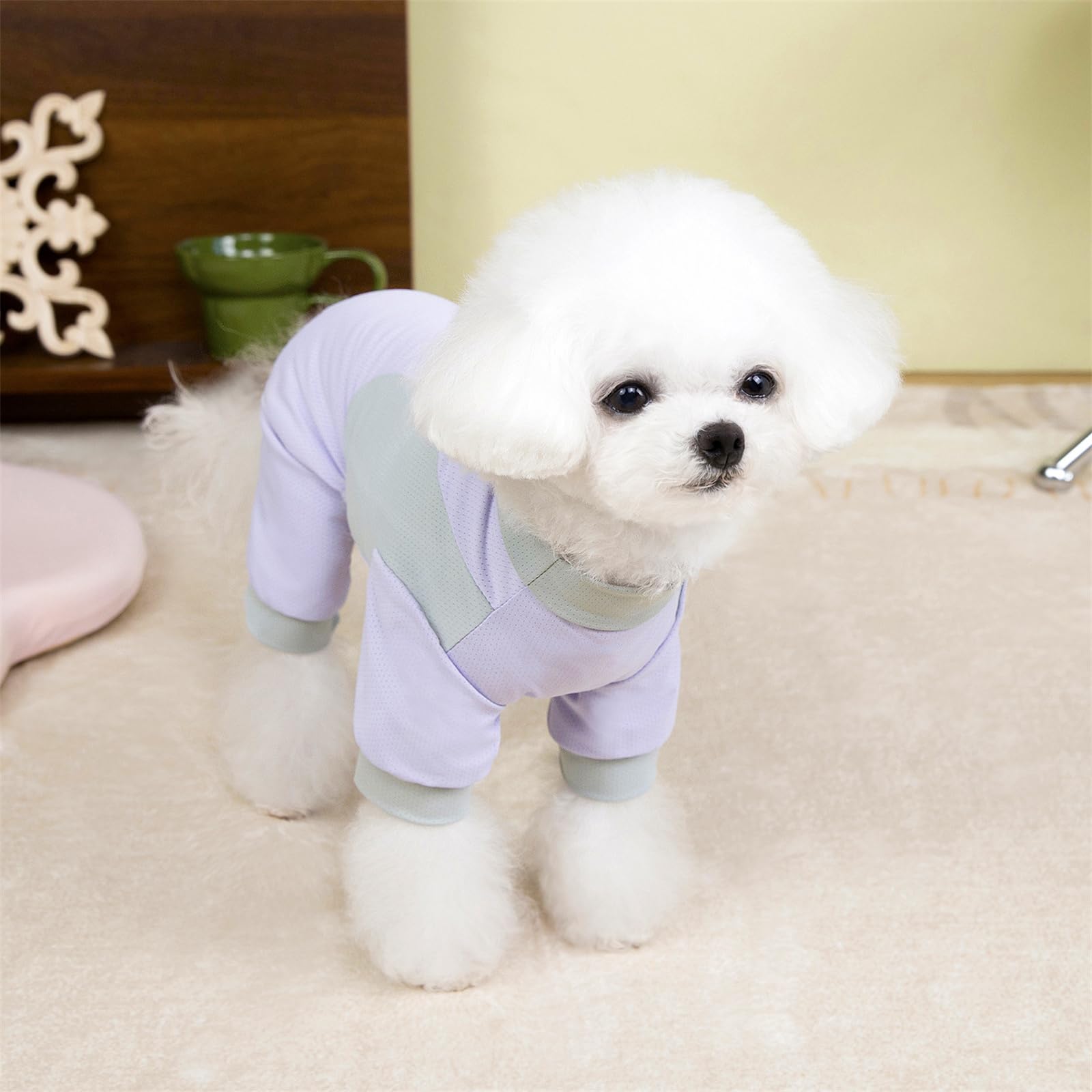 Amazon | JPETTO犬服 春夏 ロンパース つなぎ 犬の服 メッシュ 防虫