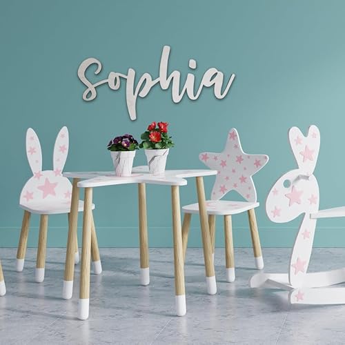 Miniatura 4 de Letras de madera para colgar en la pared de 15 pulgadas B Times New Roman Font, decoración de madera DIY Shape Letter, encantador cuarto de bebé sin