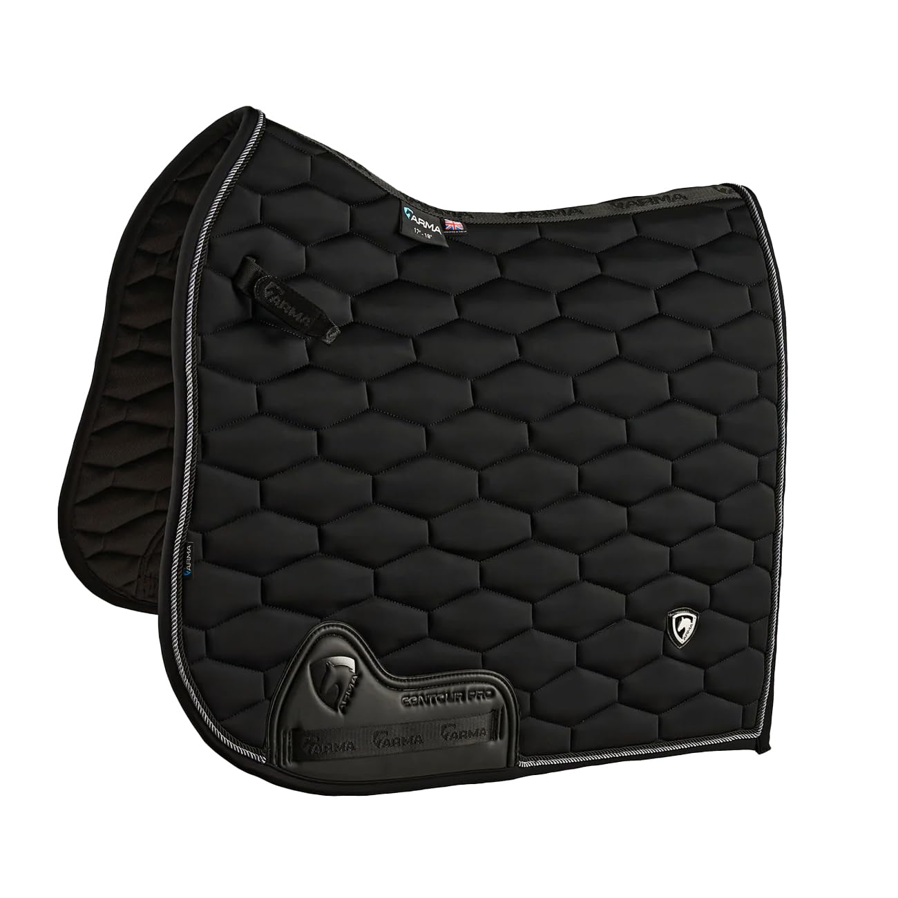 ARMA - Manta para Silla de Montar Caballos Eltar Dressage (15 in - 16,5 in) (Gris)
