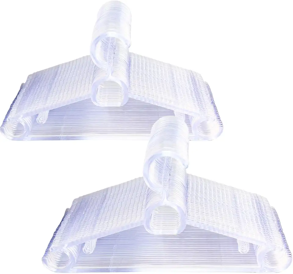 Cabide De Acrilico Antideslizante Reforçado Multiuso Kit 30 un Roupas Economia de Espaço | Material Virgem de Acrílico| Cabides para Calças, Camisas, Camisetas, Ternos | Multifuncional