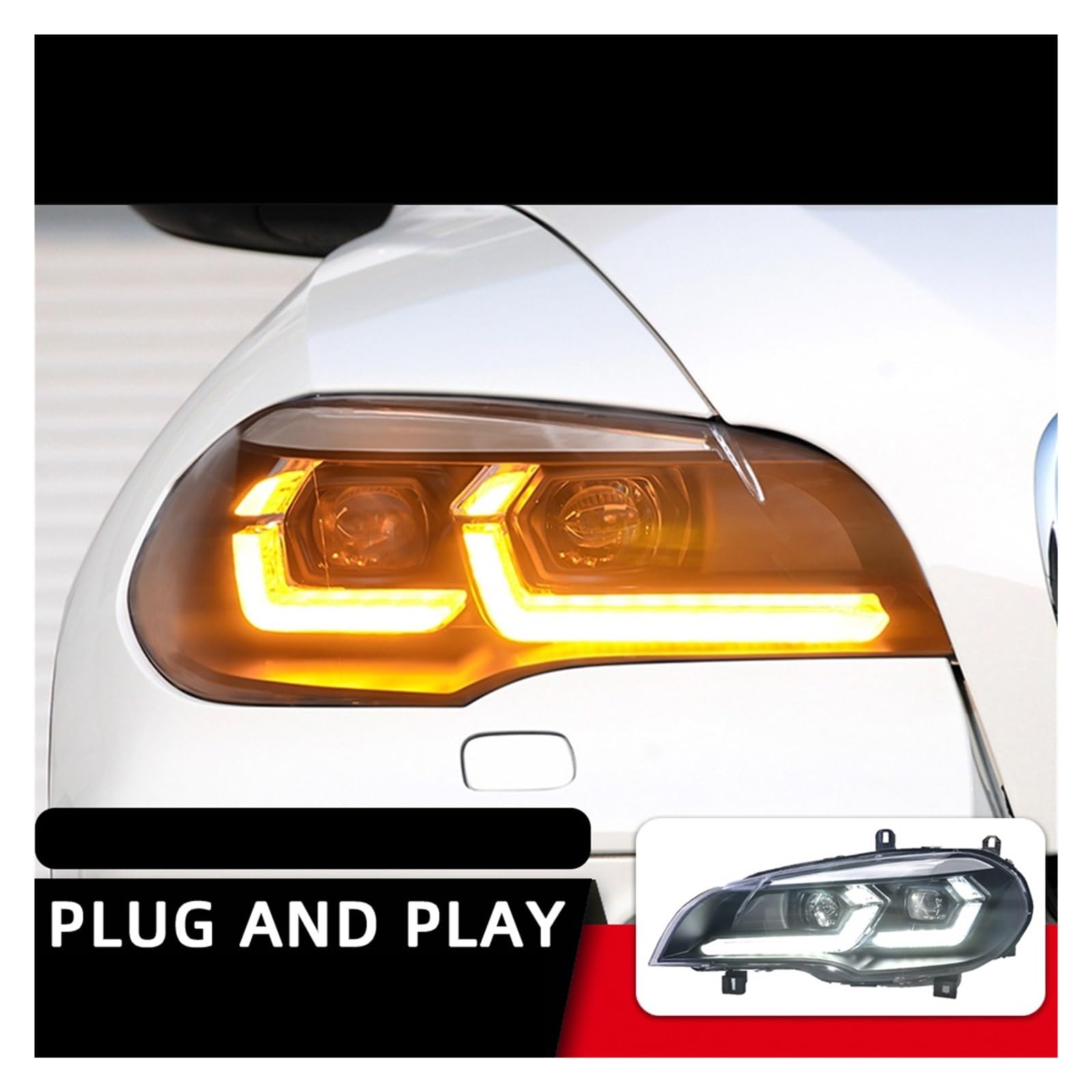 Lentille De Phare Avant Droit Pour BMW X5 E70 (2006-2013) - Côté Passager - Neuf Sous Emballage