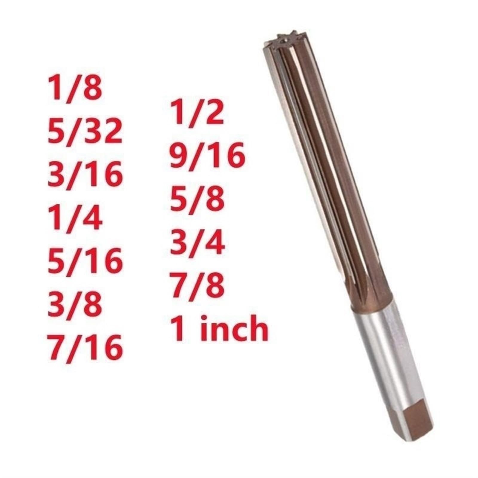 XQSYLE Alesatore manuale H7 da 1/8, 5/16, 1/2, 3/4, 1 pollice di diametro, mandrino a gambo dritto CNC, utensile di precisione for il taglio della macchina, 1 pezz0(7/8 inch)