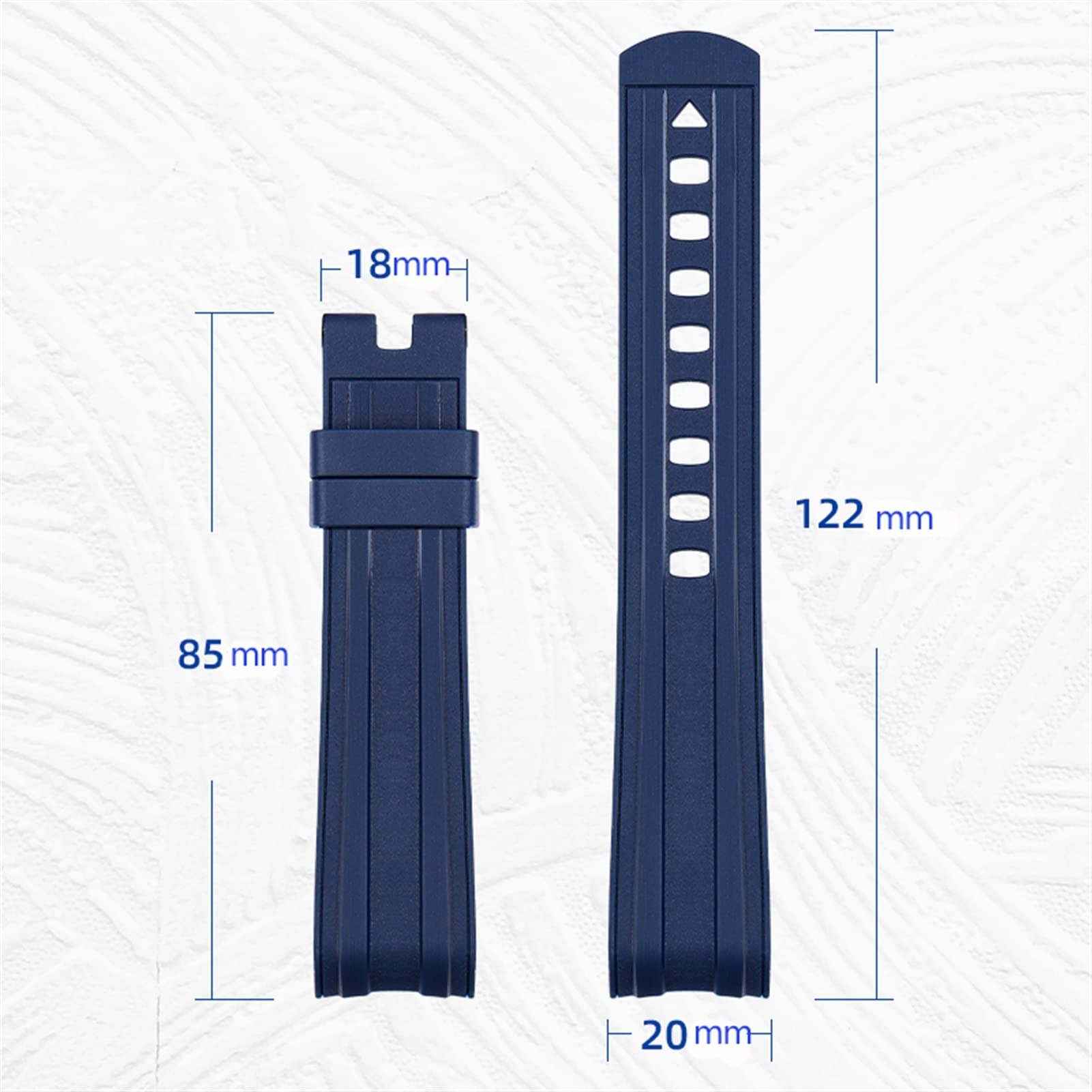 Bande de montée en Caoutchouc de 20 mm 22 mm pour 003 007 AT150 Boucle Boucle Silicone Brace Bande