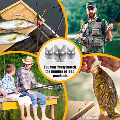 Yoto Fishing Weights Sinkers,120Pcs Lead Split Shot Weights Kit,Removable Round Fishing Sinkers thumb #2