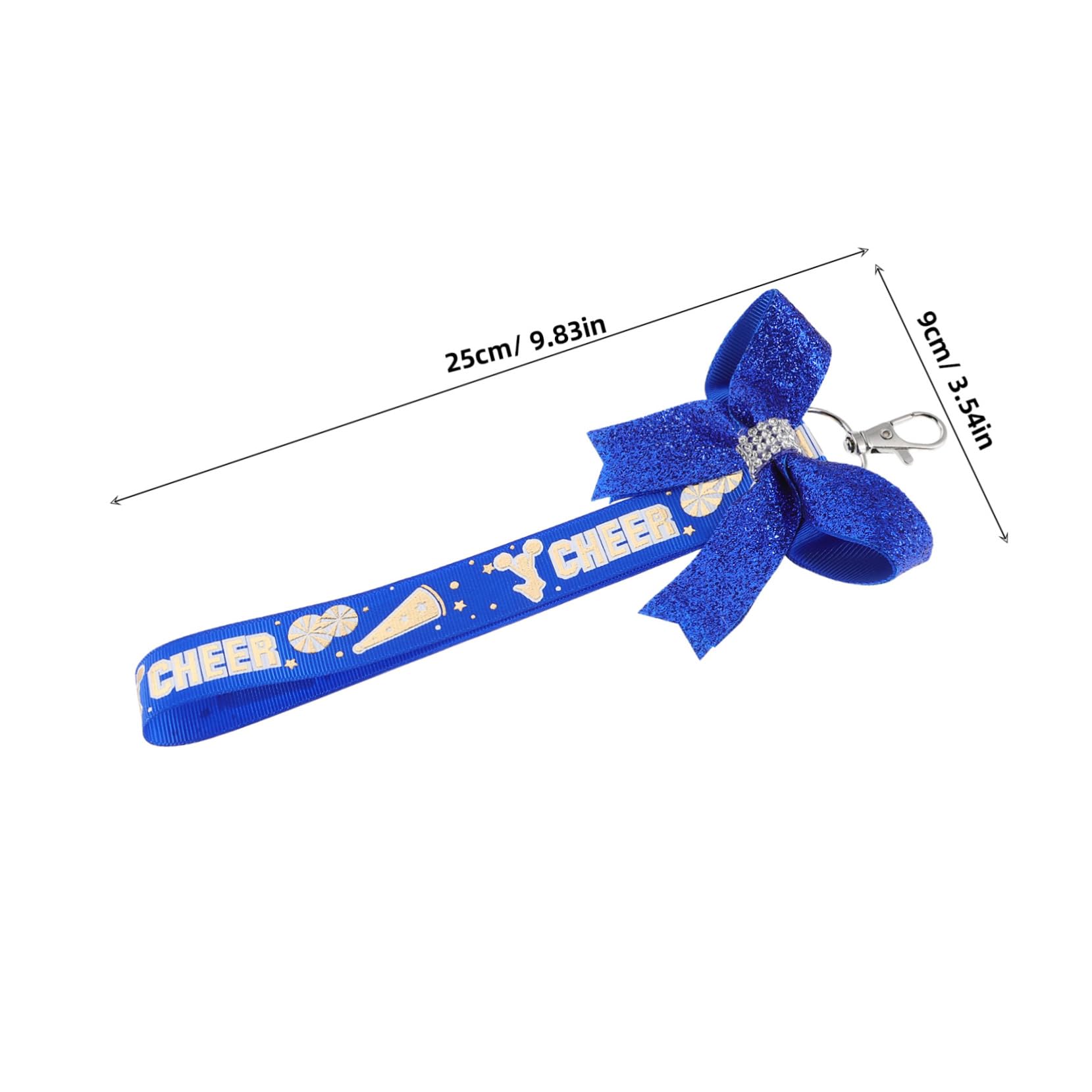 Happyyami 5Pcs Cheerleader Bow Keychain with Energetic Ribbon Cute and Stylish Keychains for Multipurpose Key Ring Accessories for Backpacks and Bags