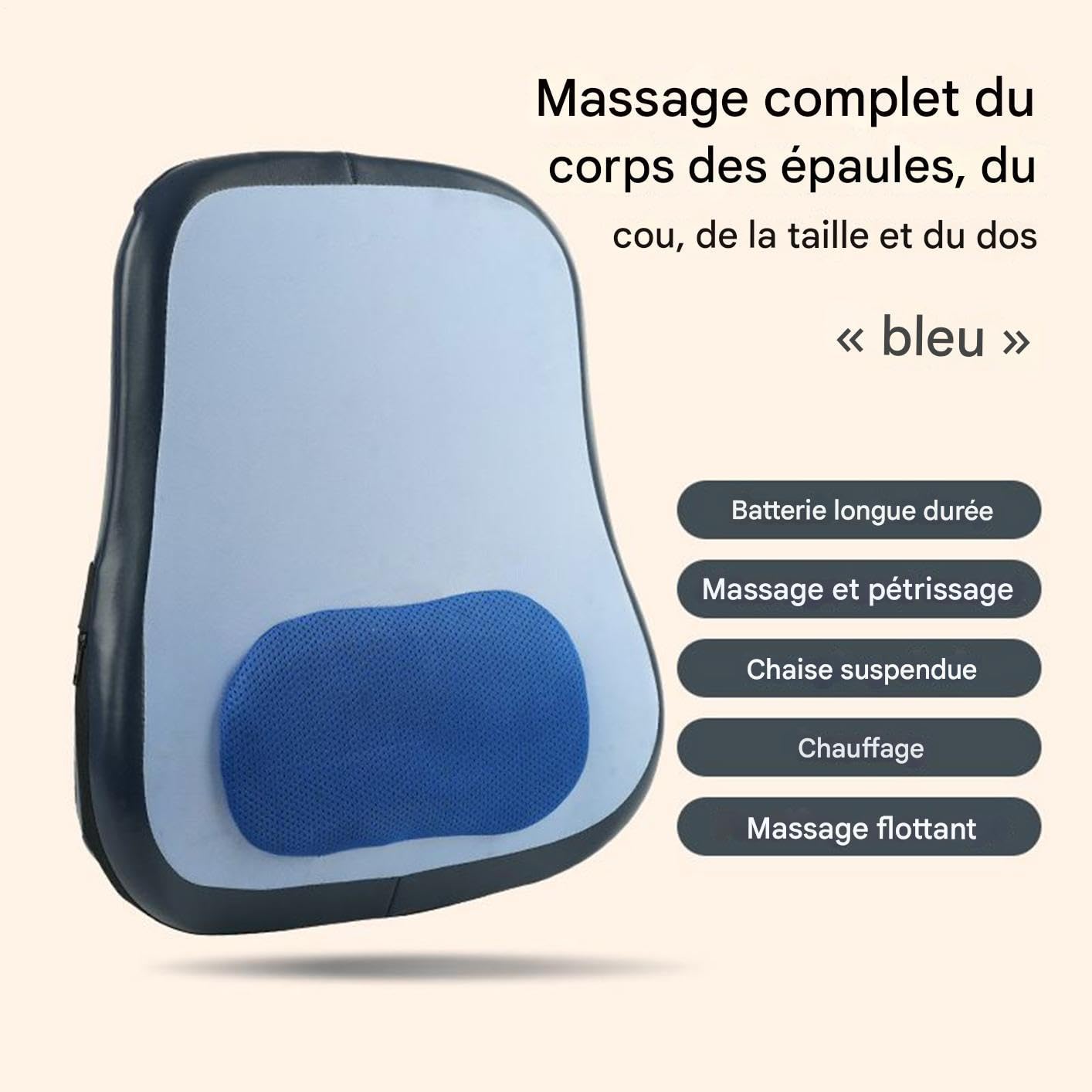Masajeador Dorsal para Asiento | Masajeador Eléctrico para Espalda