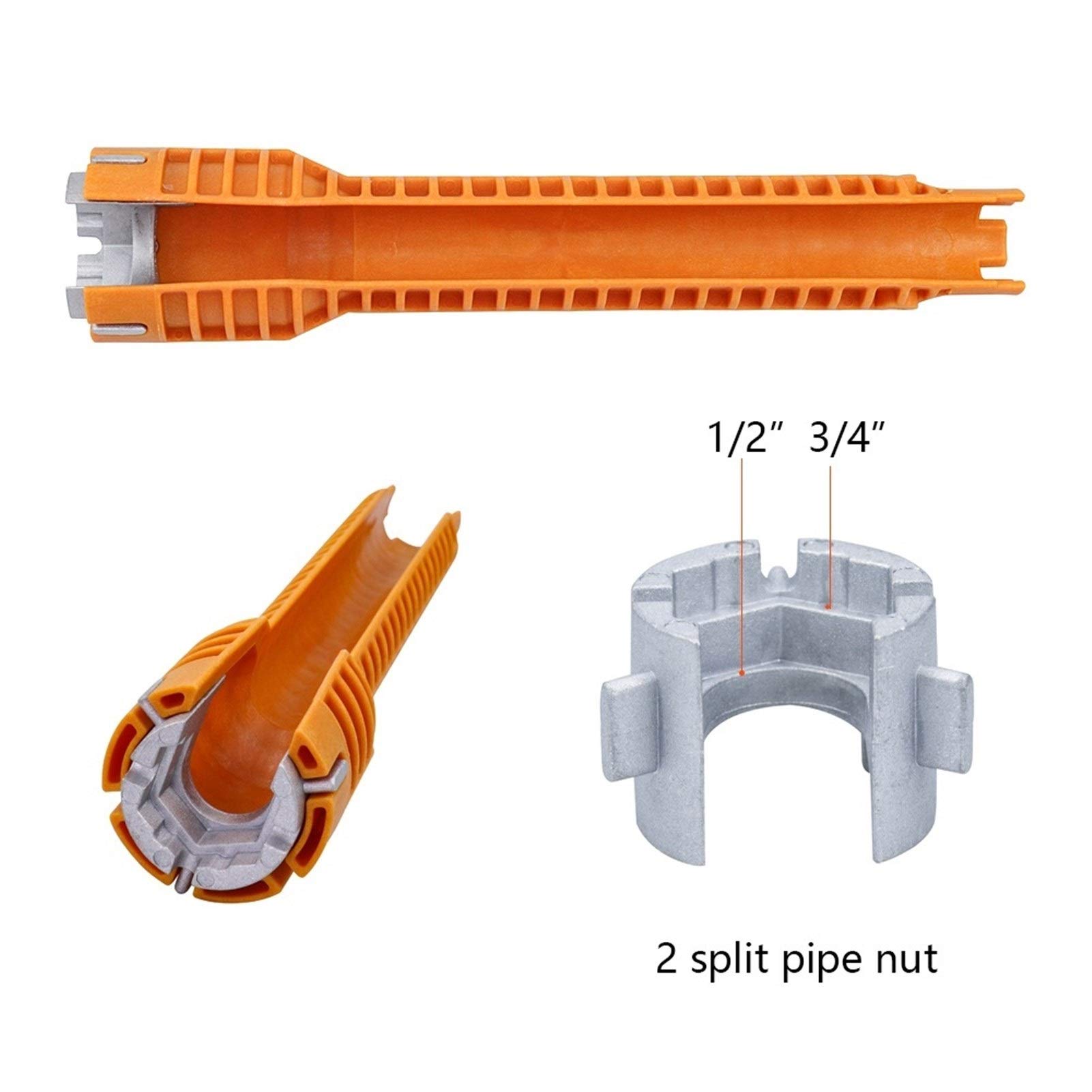Narzędzie sprzętowe klucz hydrauliczny regulowany klucz do rur wodnych instalator zlewu bateria podwójna głowica klucz multitools 360 narzędzia ręczne klucze do rur wodnych
