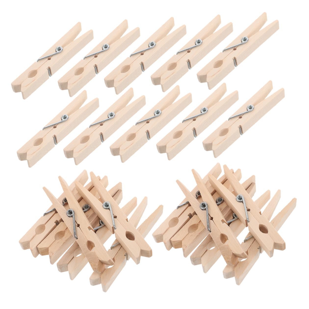 TEHAUX 150 pezzi Mollette in Legno per Bucato Clips Antiscivolo Resistenti per Vestiti e Foto Mollettine Compatte per Asciugatura e Organizzazione Casa per Calze e Indumenti Delicati
