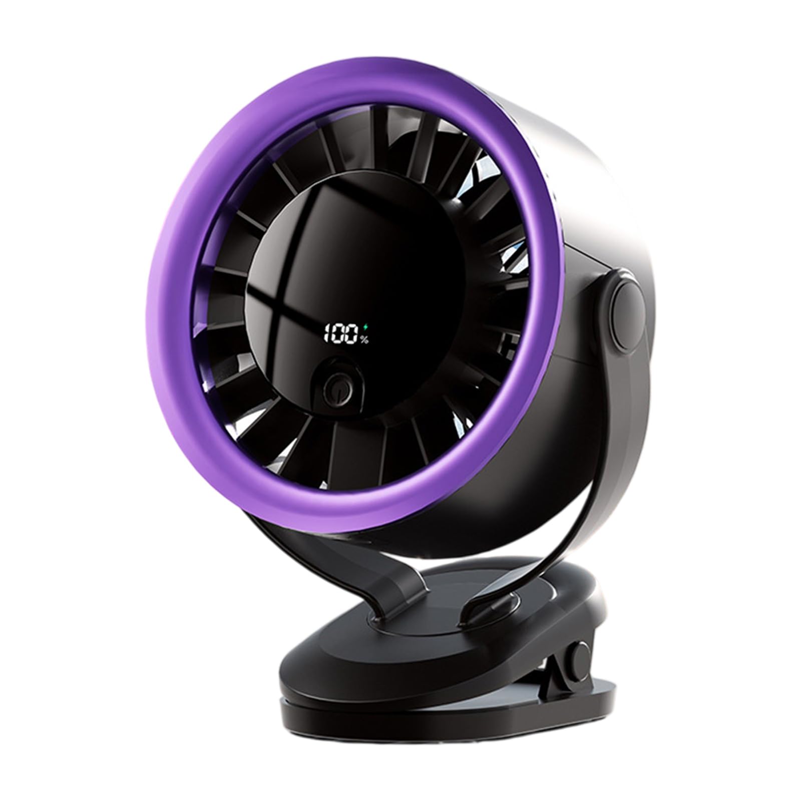 Jazuaiao Tough Clip Fan with Extended Battery Life and 360 Degree Moving Head Battery Clip Fan