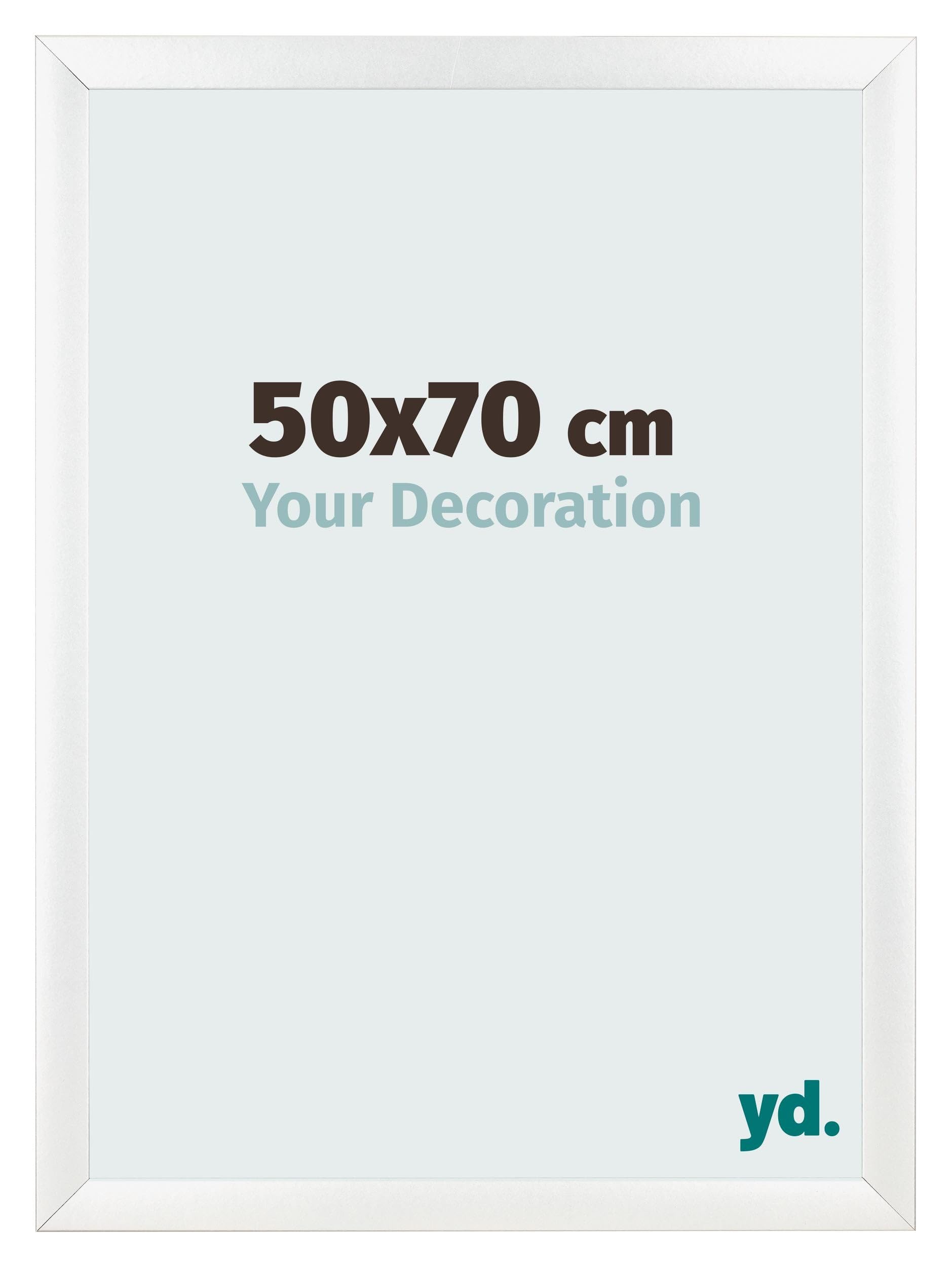 Your Decoration - Picture Frame 50x70 cm - White Matte - Decorative Wall Frame in wood with Antireflection - Frame 50x70 - Pisa