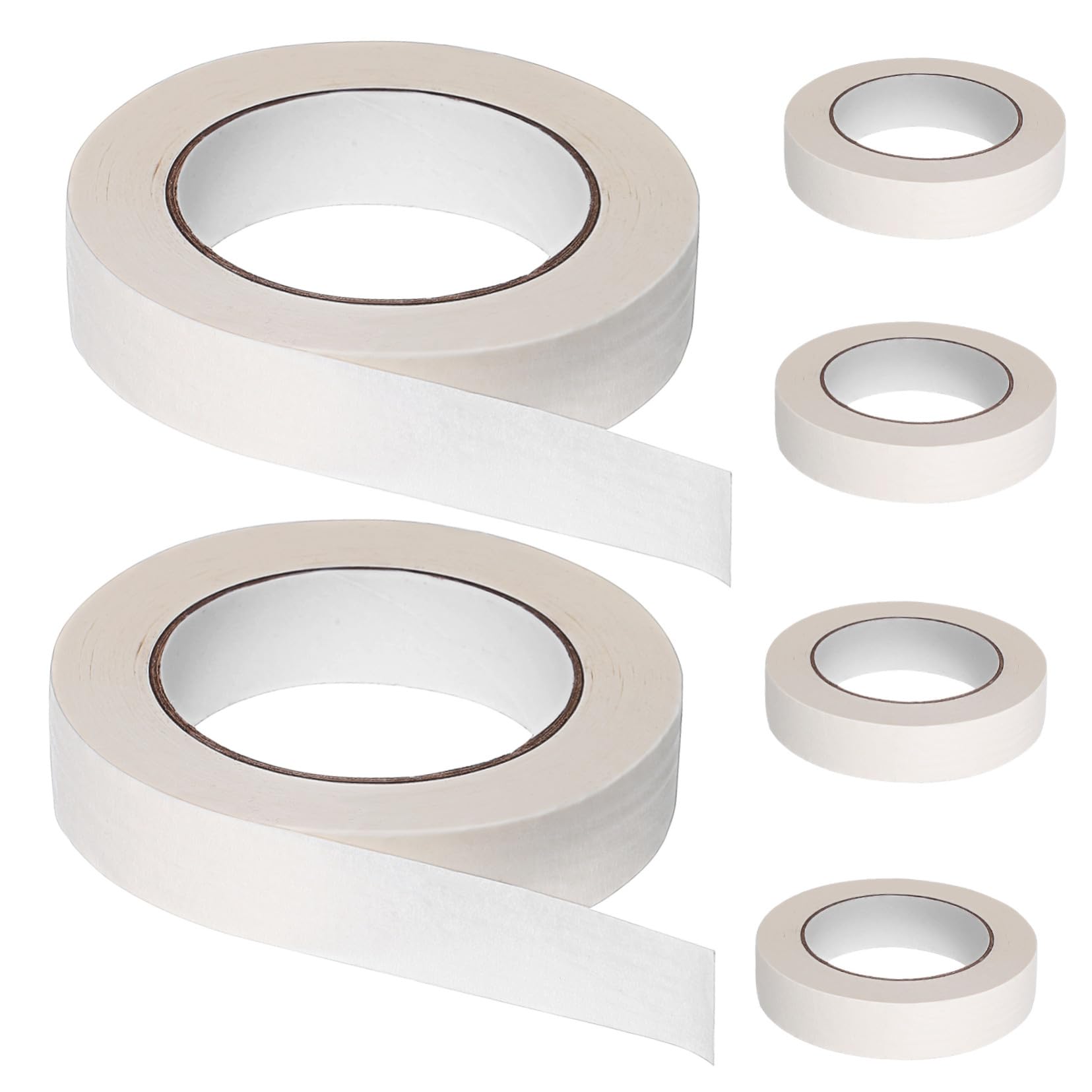 6rollen Abdeckband Weißes Malerband Kreppband Zeichenband Farbpapierrolle Autolackierband Klebebandrolle Flüssigkrepp Malerband Basteln Projekten
