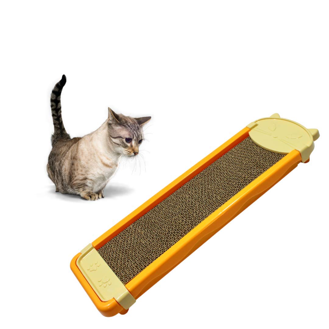 TAIYO PLUSS DISCOVERY® Cat Scratch Pad, Size: (50X7X15 CM) (LXWXH), Jumbo Size Scratching Board/Scratch Pad Toy with Catnip for Cat/Kitten, Suitable for Cats & Kittens (Yellow) (B08W5693GZ) Amazon Price History, Amazon Price Tracker
