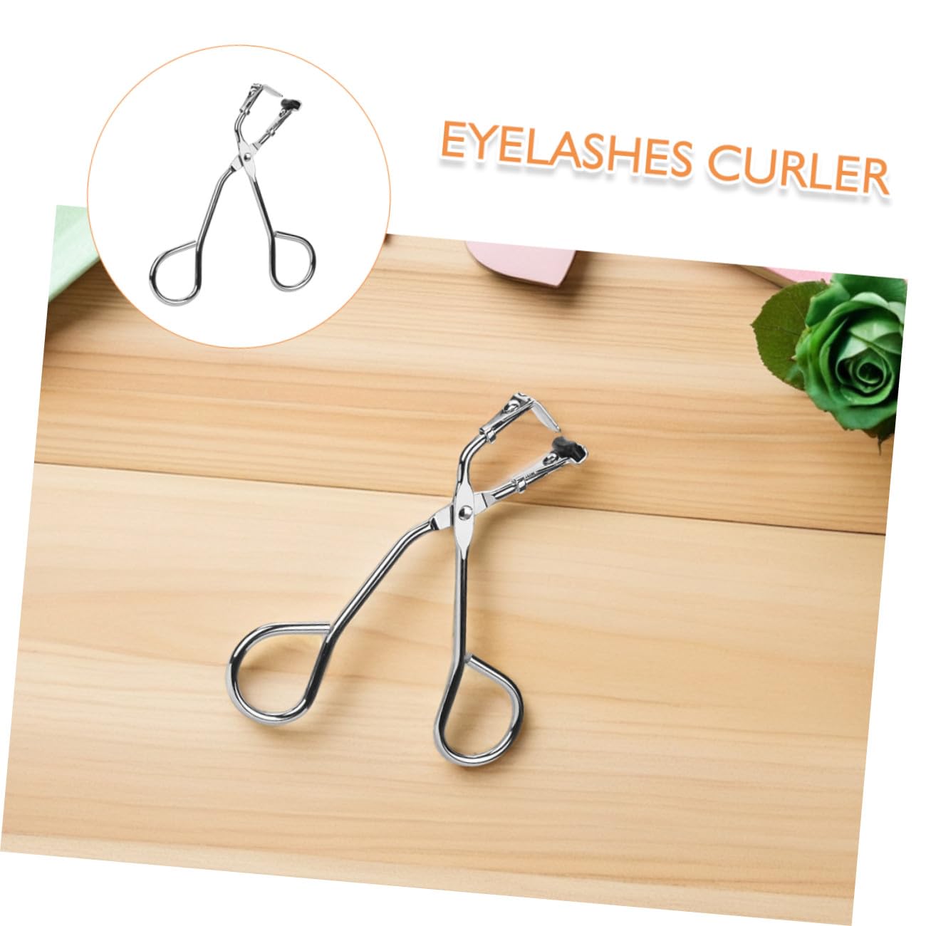 Praktische Wimpernzange aus Edelstahl Handlicher Wimpernformer für Natürlich Geschwungene Wimpern Stabil und Kompakt für Echtes und Fake Lash Styling Silberfarben