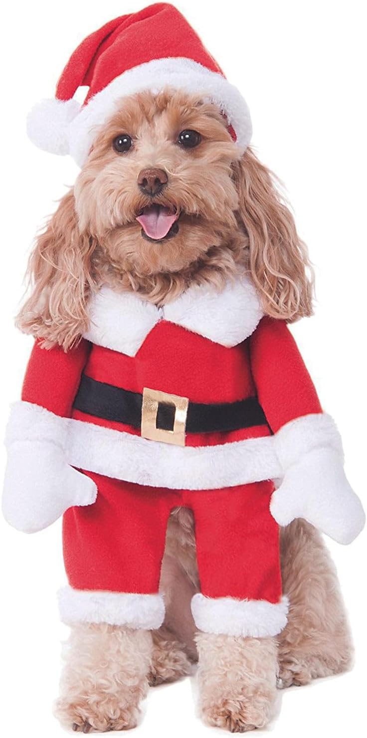 Rubie's Walking Santa Pet Costume, Large, Red/White/Multicolor