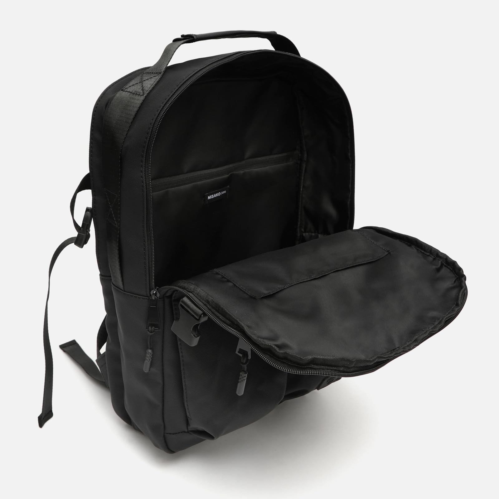 MISAKO Nage mochila con bolsillo para portátil 15 pulgadas Hombre - Nage Negro 42x13x29cm
