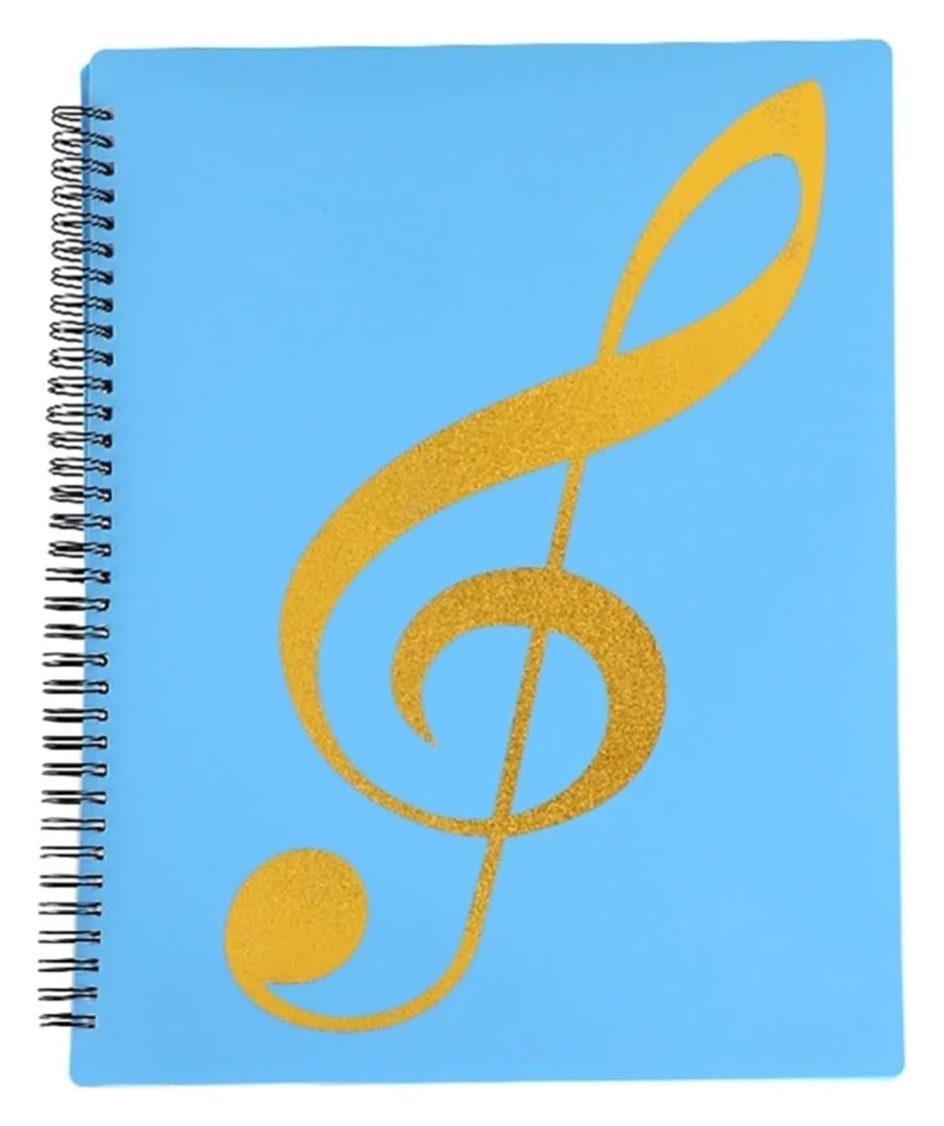 Notenmappe, Musikordner, A4, Spiralbindung, 40 Seiten, mehrfarbig, for Männer, Frauen, Studenten, Büro, Zuhause(Blue)