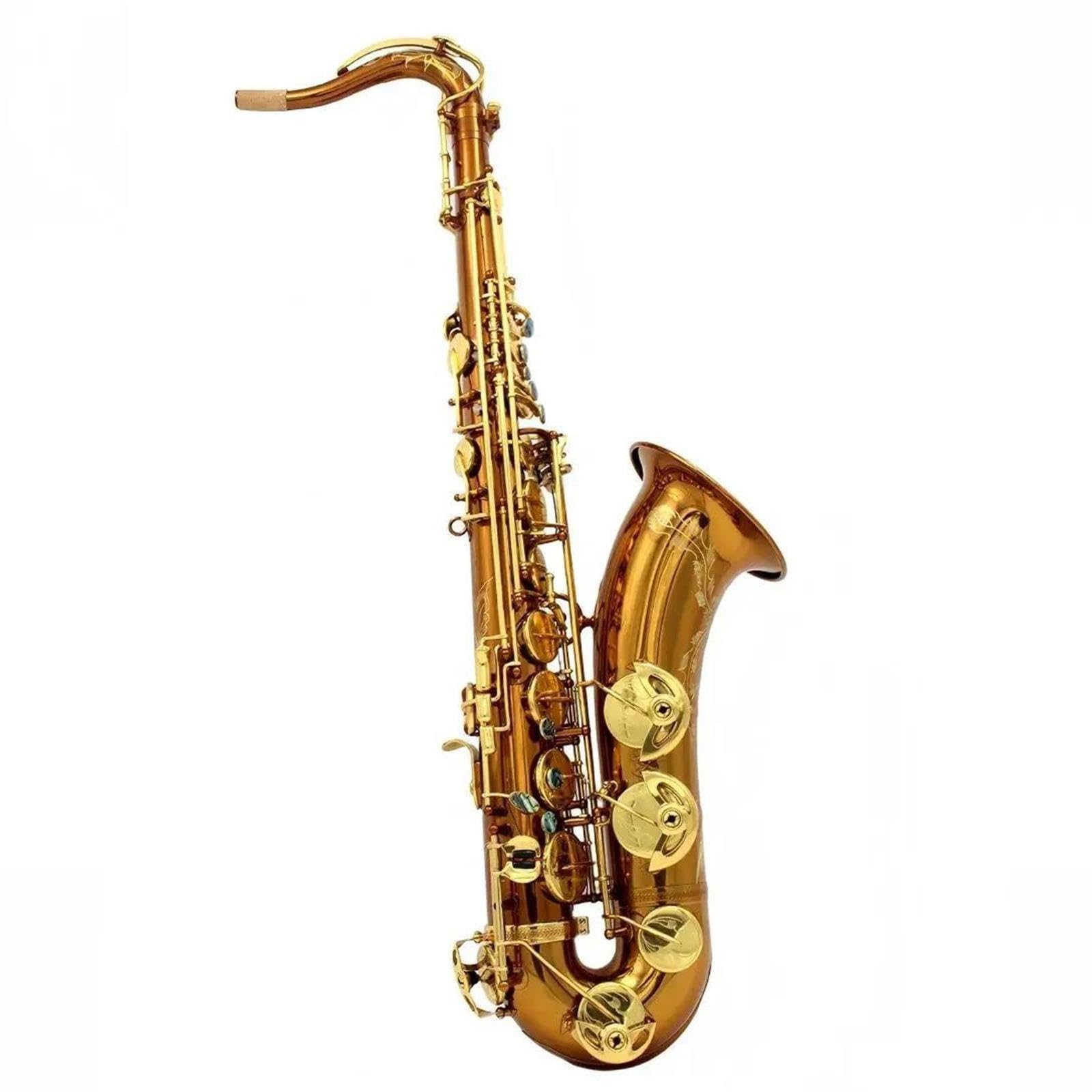 Saxofón Saxofón Tenor Con Laca Dorada Oscura En Sib Para Principiantes