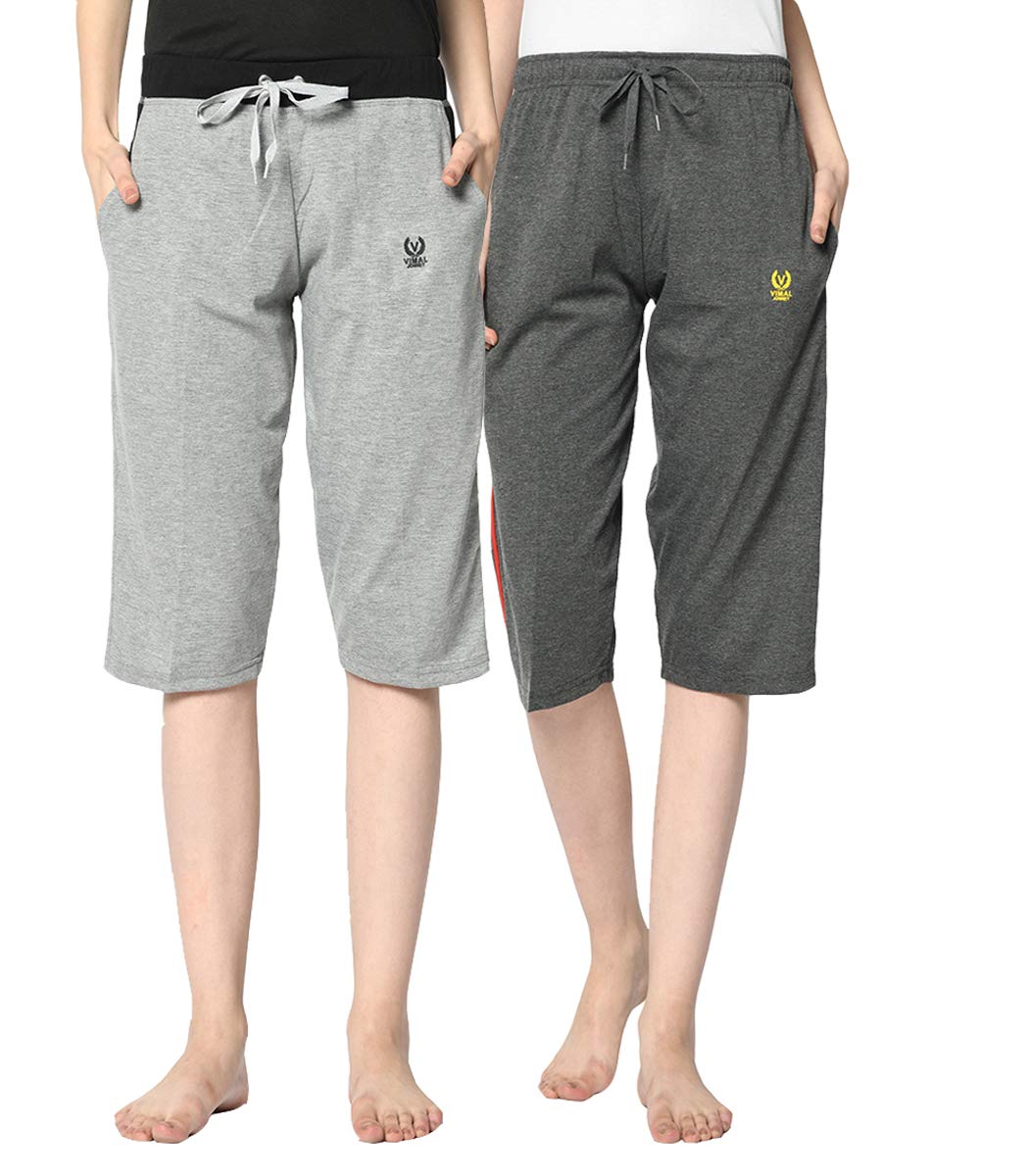 Cotton Regular Fit Casual Style Capri for Women-Vj_Wcapri_Group7-image-29