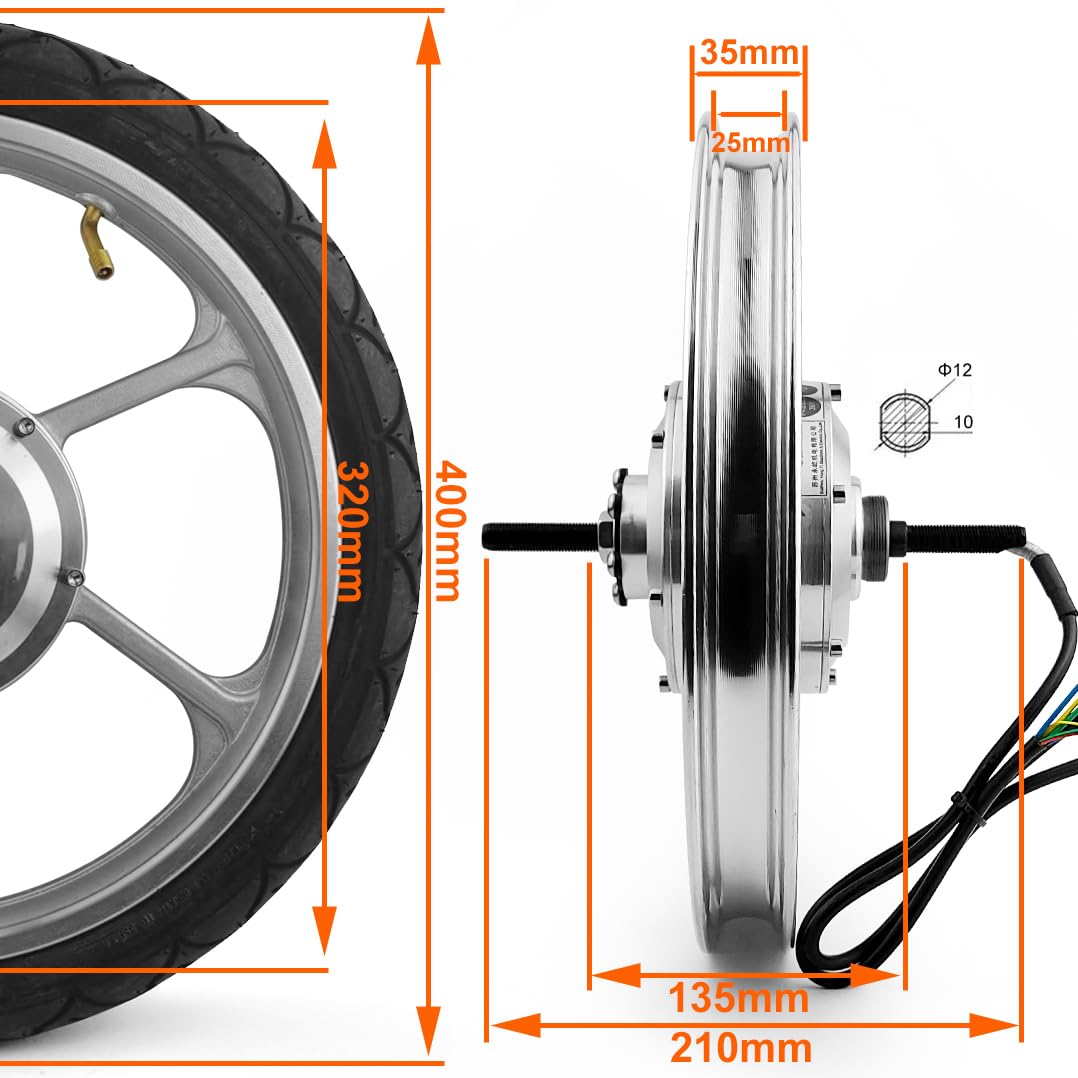 36v 350w 16 Pouces vélo électrique moyeu d’entraînement arrière brushless kit de Roue de Moteur à Engrenages