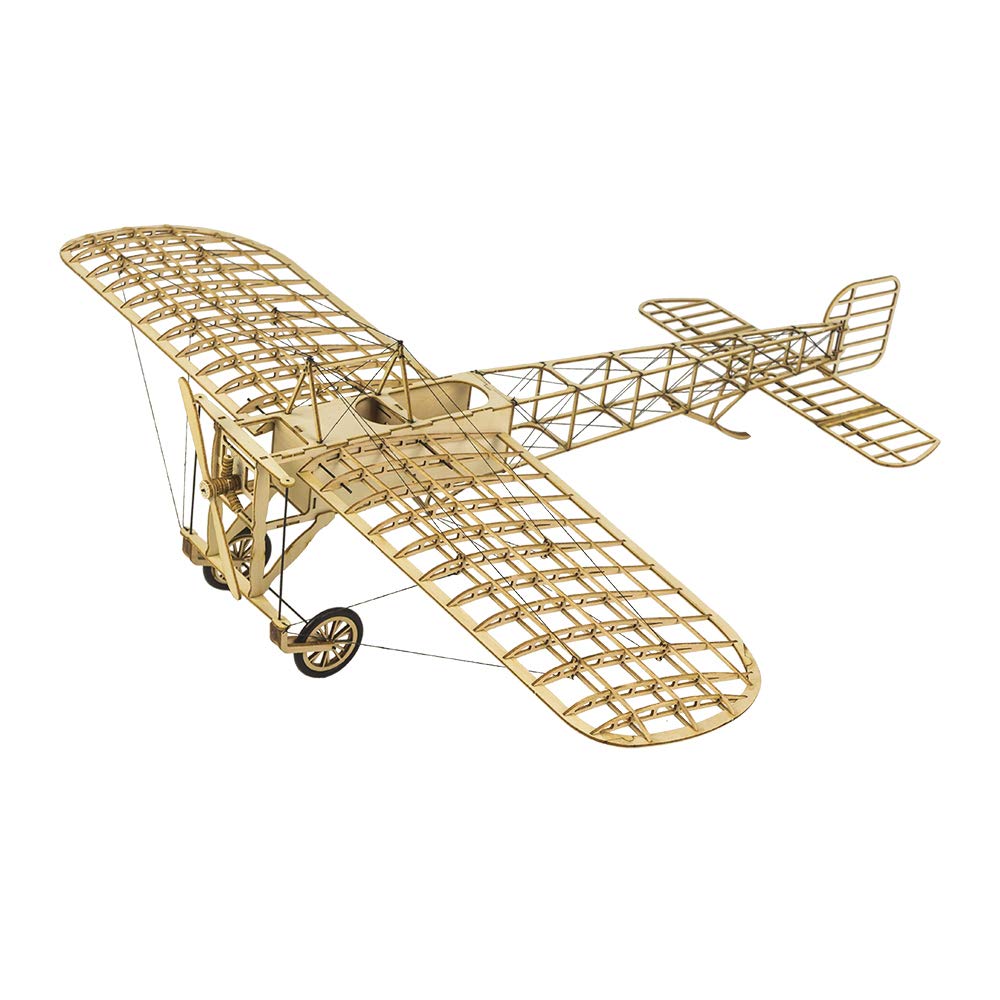 Torcster 214341 Bleriot XI 1:23 Holzbaukasten Standmodell Modellflugzeug Bausatz DIY, gelaserte Balsa Sperrholz Holz Bauteile Holzmodell Flugzeug