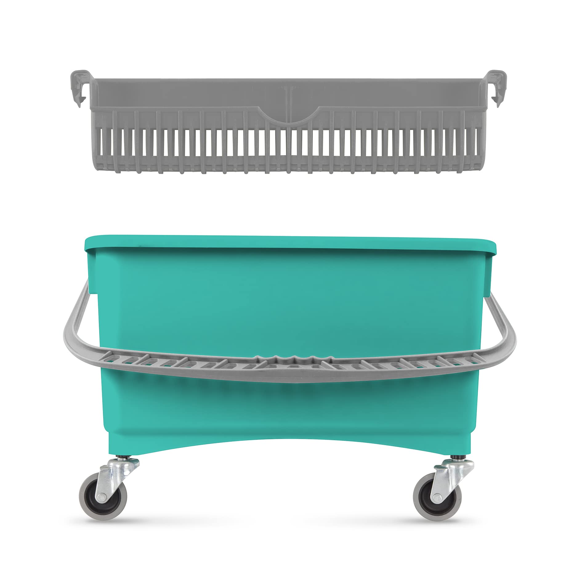 TTS 00002904 Jim Secchio Verde 28 lt per Cera con Ruote e Strizzino