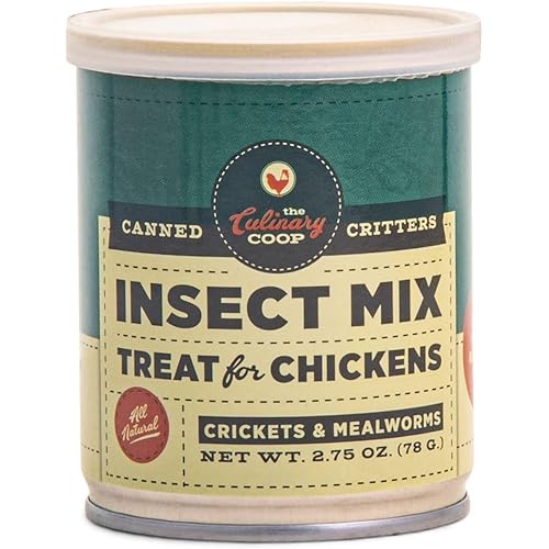 Fluker's Culinary Coop Canned Mealworms and Crickets Chicken Treat, All Natural and Packed with Protein, 2.75 oz