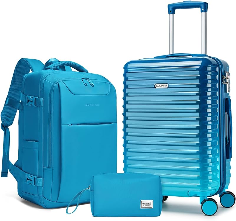 Carry on Luggage 20-Inch Expandable Suitcases, Ocean Breeze