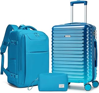 Carry on Luggage 20-Inch Expandable Suitcases, Ocean Breeze