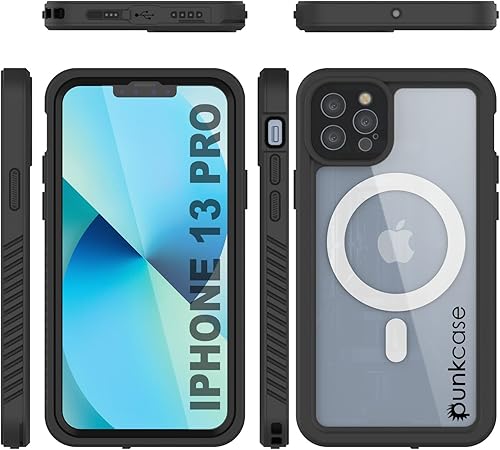 Miniatura 8 de Punkcase Funda impermeable para iPhone 13 Pro (serie Extreme Mag) ajuste delgado certificado IP68 a prueba de golpes a prueba de nieve con protector