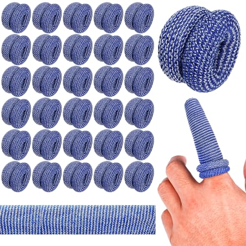 Fingerverband Fingerlinge 30 Stück Dehnbar Fingerschut Fingerpflaster Atmungsaktive Finger Bobs Fingerbandagen für Finger Verstauchungen Garten Arbeit Küche, Blau