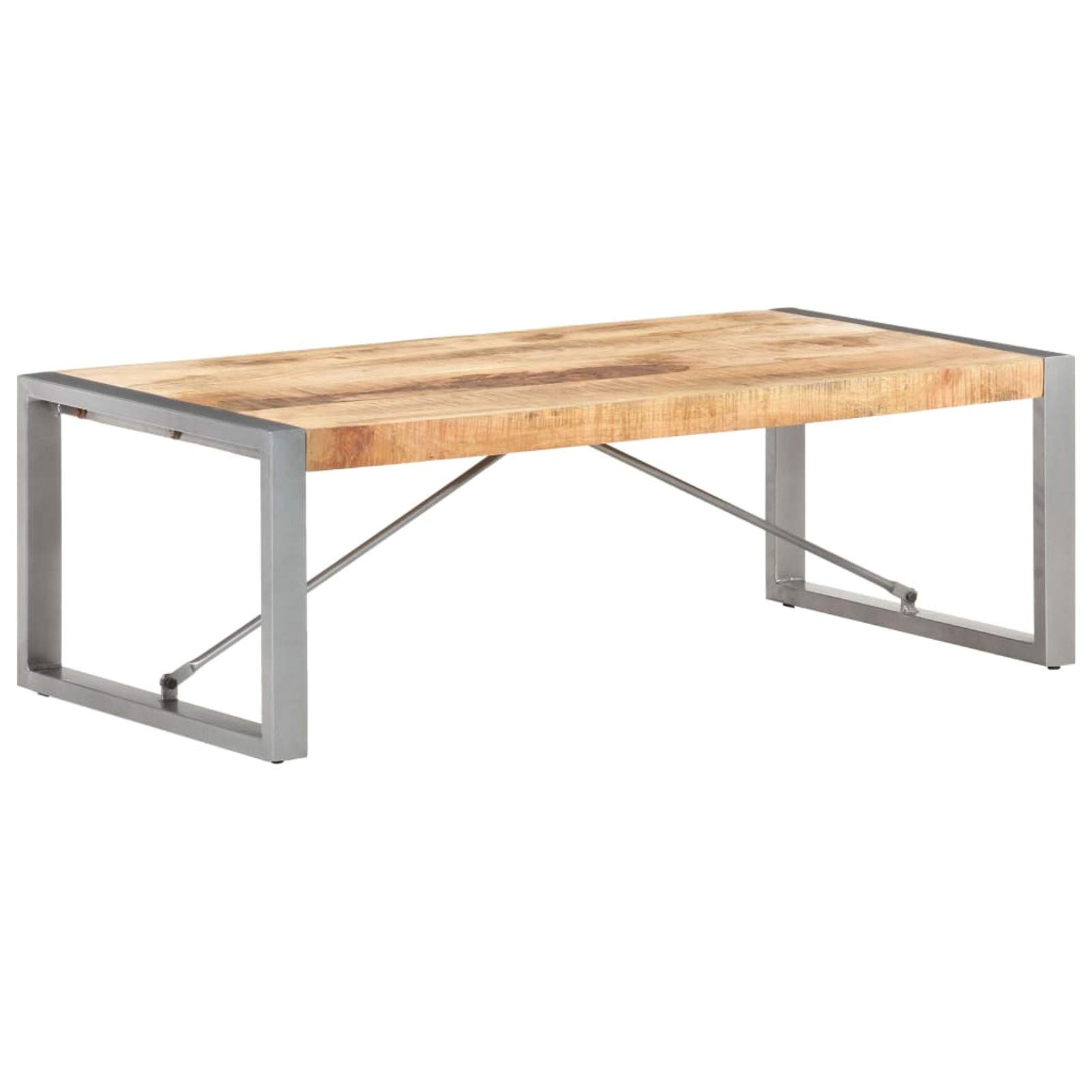 Homgoday Table basse 120 x 60 x 40 cm en bois de manguier brut, table d'appoint, table d'appoint pour salon, salle de réception d'invités, chambre à coucher et mobilier de bureau