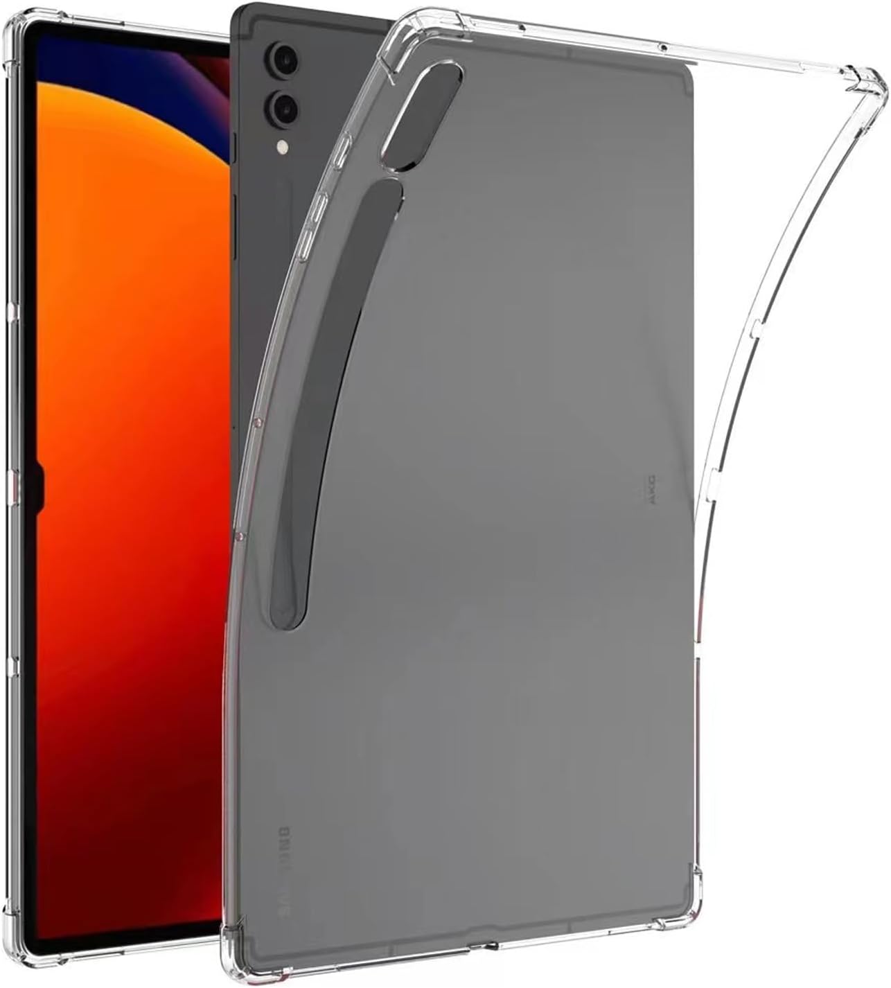 ZekingDesigned for Samsung Galaxy Tab S9 Plus/ S10 Plus Case, Ultra Clear Soft Flexible Transparent TPU Skin Bumper Back Cover Shell for Galaxy Tab S9 Plus/ S10 Plus SM-X810, Clear
